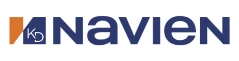 Logo of Navien, featuring the name in blue text with a stylized "KD" on the left in a blue and orange segmented square.