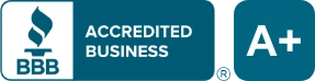 BBB Accredited Business logo with an A+ rating.