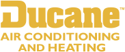 Ducane Air Conditioning and Heating logo in yellow text on a light background, representing one of the many brands we service for your Heating and IAQ needs.
